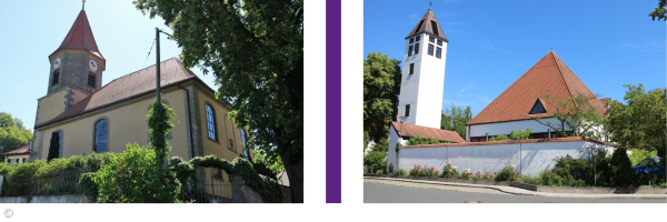 Kirchen in Schnodsenbach und Scheinfeld