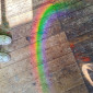 Regenbogen auf dem Boden