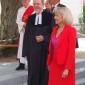Landrätin Tamara Bischof mit Pfarrer Joachim Keßler-Rosa