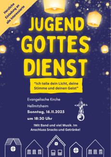 Jugendgottesdienst in Hellmitzheim am 16. November um 18.30 Uhr